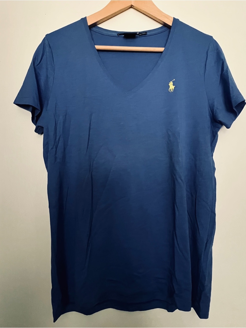 Ralph Lauren Sport Blue Crewneck Tee with Navy Label- Large